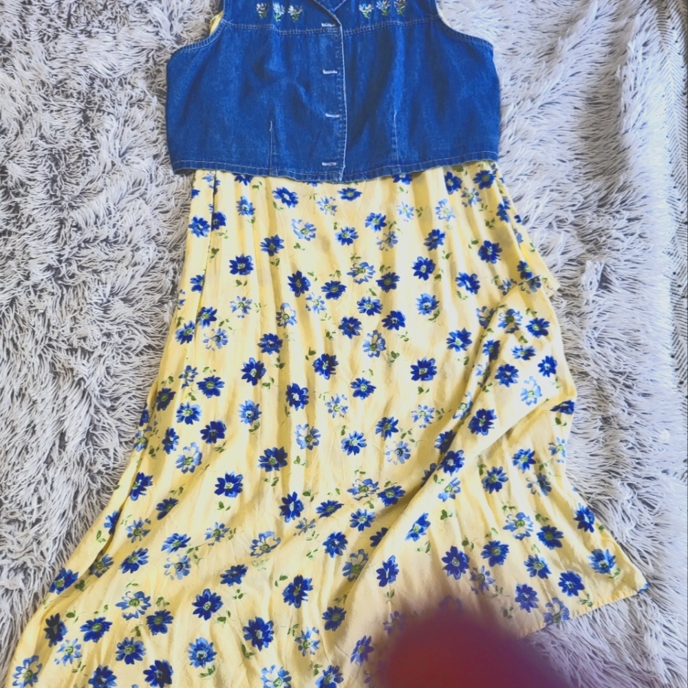 Sundress & Denim Vest Combo